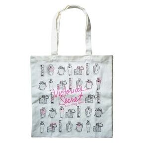 VICTORIA'S SECRET  Our Sexy Best Canvas Tote Shopper Travel Bag Perfume Bottles